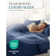 thumbnail image 5 of Casa Platino Pre-Washed Comforter Queen Size Bedding Set– Ultra Soft Cozy Breathable 100% Brushed Microfiber Bedroom Sets Queen Size -Fade Resistant with Queen Comforter & 2 Queen Pillow Shams - Navy, 5 of 9