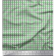 thumbnail image 1 of Soimoi Green Poly Georgette Fabric Window Pane Check Printed Craft Fabric by the Yard 42 Inch Wide, 1 of 3