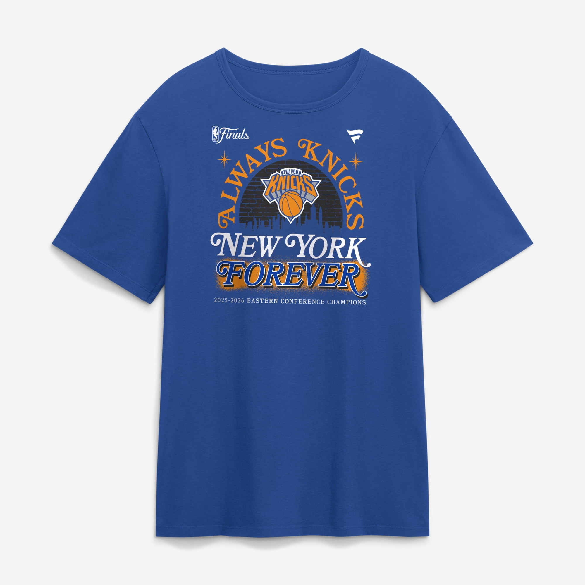 Men's Fanatics Blue New York Knicks 2026 NBA Eastern Conference Champions Hometown T-Shirt