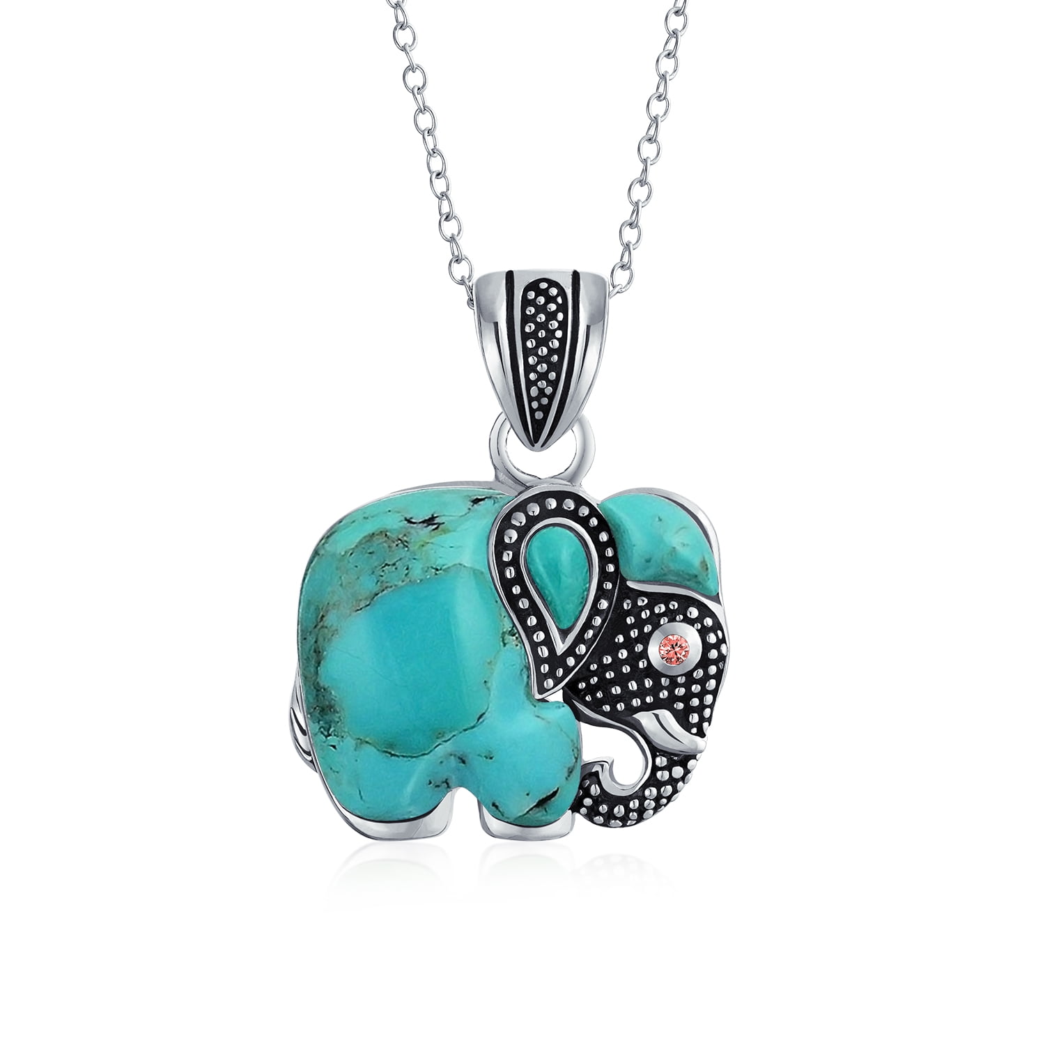 turquoise elephant necklace