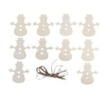 thumbnail image 5 of kiskick Lovely Xmas Tree Ornament Set - 10Pcs/Set, Fine Workmanship, Anti-fade Decorative Snowman Xmas Wooden Pendant for Party, 5 of 8