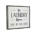 thumbnail image 3 of Laundry Room Wash Dry Fold Repeat Typography Graphic Art Luster Gray Framed Art Print Wall Art, 3 of 6