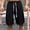 Black, variant on WWV Nice Shorts for Men Drawstring Shorts Solid Color Casual Comfy Loose Fit Outdoor Sports Pants Black L