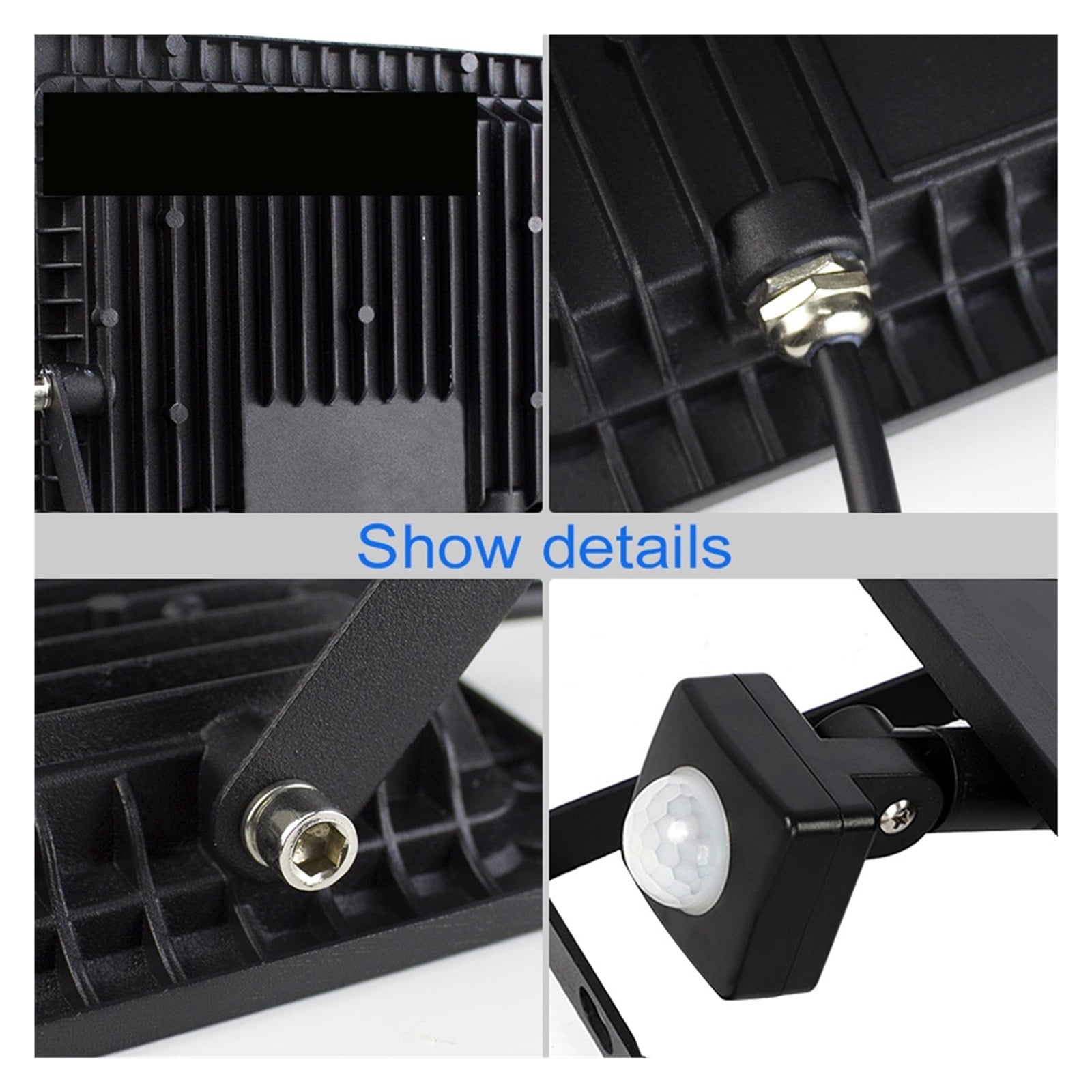 PIR Motion Sensor LED Flood Light Outdoor Warterproof Spotlights 100W 50W 30W Wall Reflector Outdoor Lighting - Wide Angle Beam