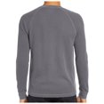 thumbnail image 2 of Dpytoraw Men Solid Color Button Round Neck Raglan Sleeve Long Sleeved T Shirt Casual Loose Business Trend Comfortable Top, 2 of 5