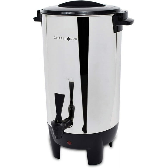 Coffee Pro CP30 30 Cup Urn, w/Filter Basket, 10"x10"x15", 3 Prong, STST