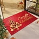 thumbnail image 5 of Felpudo Navideño Rojo de Terciopelo Cristal Absorbente | Alfombrilla Antideslizante | Felpudo con Estampado de Feliz Navidad | Decoración Navideña | 40 X 60 Cm, 5 of 6