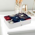 thumbnail image 6 of American Flag Pu Leather Decorative Box with Removable Compartment, Portable Bracelet Holder, Necklace Organizer, and Storage Box, 6 of 6