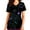 Black, variant on Nmnitkp Scrub Tops Women Halloween Fun Print Scrub Tops Comfortable and Practical V-neck Short Sleeved Pocket Scrub Tops Women Stretchy Scrub Tops