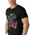 thumbnail image 1 of Camisetas para hombre, camiseta de algodón con cuello redondo y diseño de mando de juego, manga corta, color rojo, azul y verde., 1 of 8