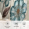 thumbnail image 6 of Blue Tulip Semi Sheer Curtains Drapes for Living Room,Bedroom,French Doors Window 84 Inches Long,Vintage Floral Leaves Butterfly Plants Beige Rod Pocket Chiffon Curtain Drapery Voile Draperies Panel, 6 of 8