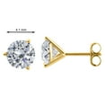 thumbnail image 4 of AoneJewelry0.50 CaratsW Round White Diamond Martini Stud Earrings for Women In 14K Yellow Gold Prong-Setting, 4 of 4