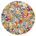 thumbnail image 1 of HomeRoots 473711 Tapis Rond Jacobéen Floral Intérieur Extérieur 8 x 8 Pieds , Multicolore, 1 of 1