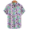 thumbnail image 3 of Camisas de playa hawaianas de verano para hombre, camisa con botones y estampado de postres en 3D para hombre, camisa informal de manga corta, ropa, 3 of 5