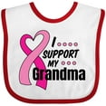 thumbnail image 3 of Inktastic Breast Cancer Awareness I Support My Grandma Pink Ribbon Boys or Girls Baby Bib, 3 of 4