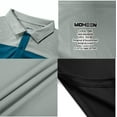 thumbnail image 6 of Men's Quick Dry Golf Shirts Moisture Wicking Performance Color Block Casual Short Sleeve Polo Shirt Black Blue,5XL, 6 of 8