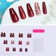 thumbnail image 4 of 24 Pcs Valentines Day False Nail French Cats Eye Press On Nail Glittering Acrylic Nail Full Cover Stick on Nail, 4 of 5