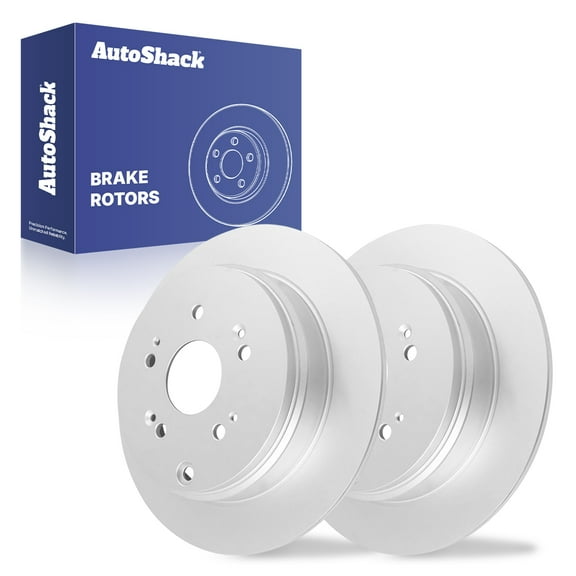 AutoShack 12" (304.7 mm) Rear Solid Brake Rotors Coated | Replacement for 2005-2016 Honda CR-V 2007-2018 Acura RDX | 2-PC Set | ArmorStop