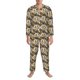 thumbnail image 3 of Fotbe Multi-Colored Roosters Pijama de Hombre con Estampado de Manga Larga, Conjunto de 2 Piezas, Ropa de Dormir Suave y Cómoda con Bolsillos-Small, 3 of 7