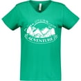 thumbnail image 3 of Inktastic Let's go on an Adventure Mountains Women's V-Neck T-Shirt, 3 of 5
