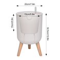 thumbnail image 2 of Automatic Flowerpot Modern Grid Water Injection Hole Planter With Detachable Stand For Home Garden Decor, 2 of 14