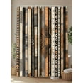 thumbnail image 4 of Retro Boho Shower Curtain, Ethnic Tribal Striped Pattern Bathroom Decor Curtains Set with Hooks, Brown Beige Waterproof Fabric Home Accessories， 72X 96 Inch Extra Long, 4 of 6