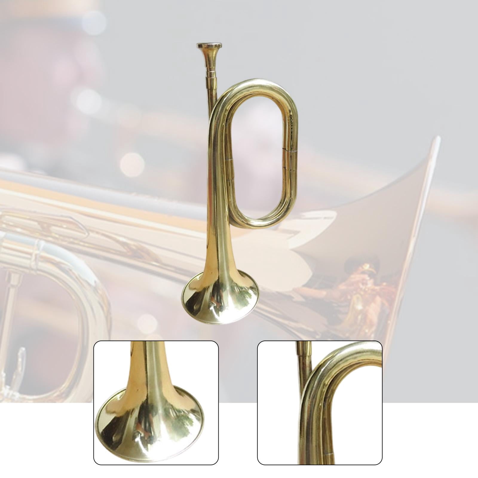 Trumpet Bugle Musical Instrument Cavalry Trumpet Portable Brass for School Band Festival Performances