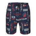 thumbnail image 3 of Honeii Style Nautique Imprimé Voilier Shorts Décontractés pour Hommes avec Cordon de Serrage, Maillots de Bain Séchage Rapide Shorts de Plage-Grand, 3 of 6