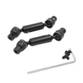 thumbnail image 1 of For WPL 1/10 C74 1/16 Metal Upgrade Front & Rear Drive Shafts Black, 1 of 5