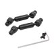 thumbnail image 1 of For WPL 1/10 C74 1/16 Metal Upgrade Front & Rear Drive Shafts Black, 1 of 5