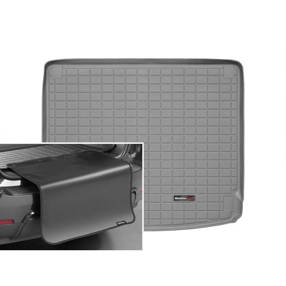 WeatherTech Cargo Trunk Liner with Bumper Protector compatible with 2011-2018 Porsche® Cayenne® - Behind 2nd Row w/ Bumper Protector, Grey