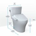 thumbnail image 2 of TOTO® WASHLET®+ Aquia IV® Arc Two-Piece Elongated Dual Flush 1.28 and 0.9 GPF Toilet with C2 Bidet Seat, Cotton White - MW4483074CEMFGN#01, 2 of 5