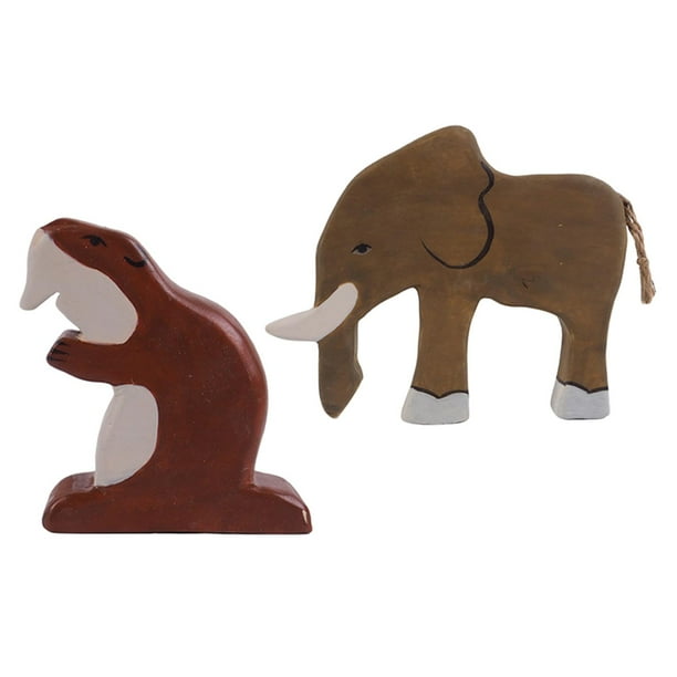 Paquete de 2 mini juguetes de aprendizaje de animales, colección de figuras para niños pequeños, niños y niñas Elefante marino