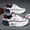 White Blue, variant on Men's 2026 New Dad Shoes Low-Top Lace-Up Round-Toe Casual Sneakers with Cushioned PVC Sole - - Outdoor & Winter Walking, Comfortable for Daily Wear (Solid Color) - Autumn/Winter Seasonable