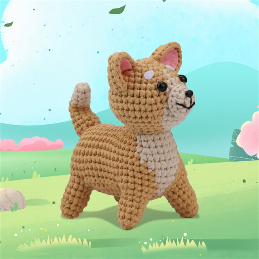 Crochet Kits Plant Crochet Yarn Set Cute Animal Crochet Kits DIY Beginners Crochet Kits with English Video Tutorials