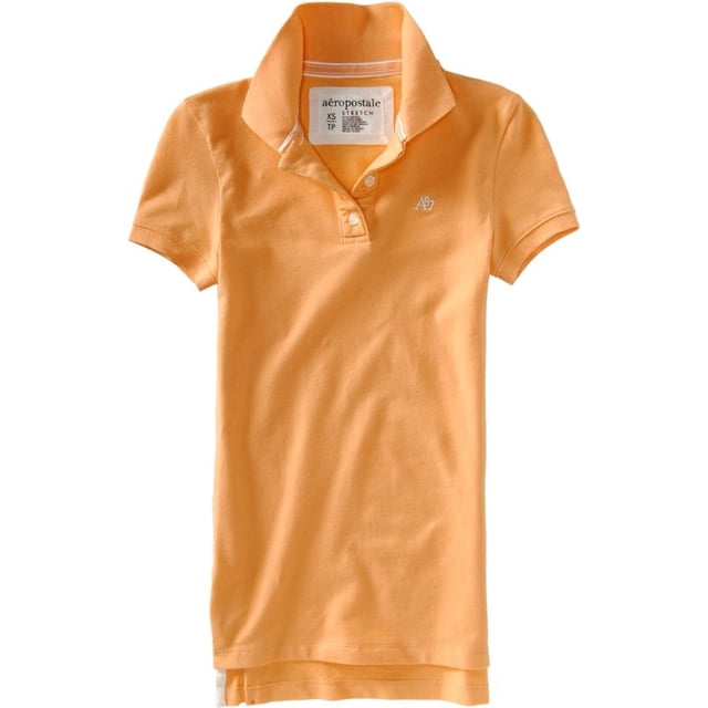 Aeropostale Womens Uniform A87 3 Button Polo Shirt, Naranja, X-Large