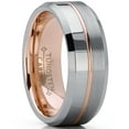 thumbnail image 1 of Men's Rose Tone Tungsten Carbide Wedding Band Engagement Ring, Comfort Fit 8mm 8, 1 of 6