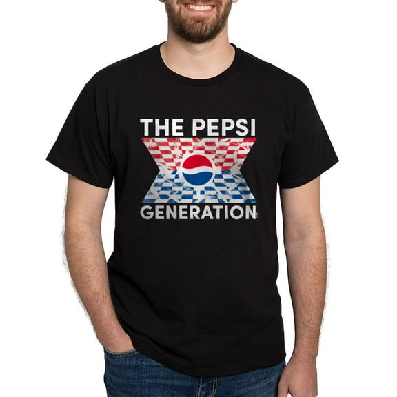 CafePress - Pepsi Generation Checkered Dark T Shirt - Men's Classic Graphic Cotton T-Shirt