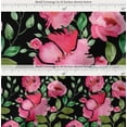 thumbnail image 2 of Soimoi Cotton Poplin Fabric Flower & Leaves Watercolor Print Sewing Fabric Yard 56 Inch Wide, 2 of 7