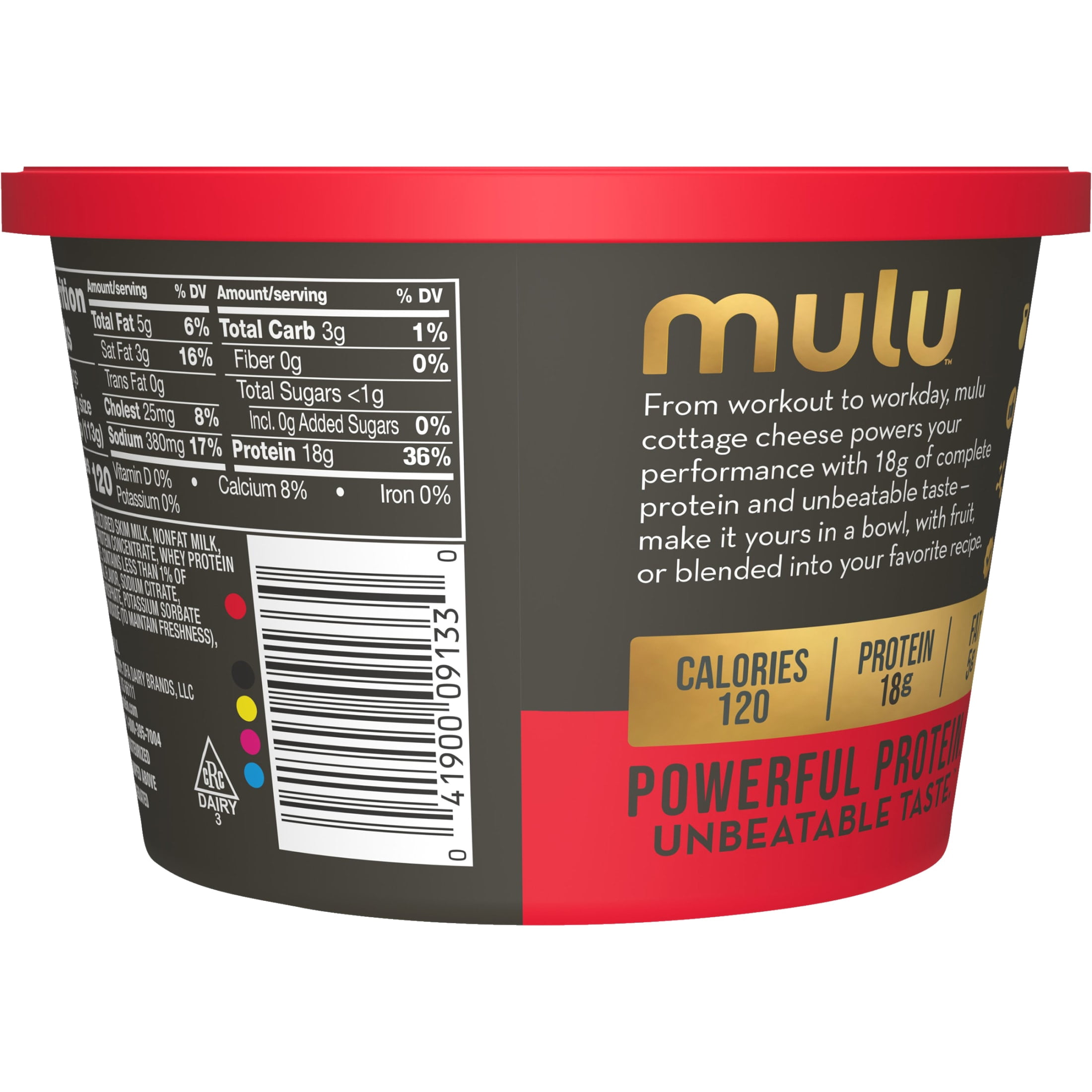 MULU High Protein Cottage Cheese, Small Curd, 4% Milkfat, 16 Oz