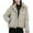 Khaki, variant on Fartey Cropped Puffer Jacket for Women Plus Size Winter Long Sleeve Coats Warm Hooded Quilted Coat Full Zip Up Down Coat with Pockets