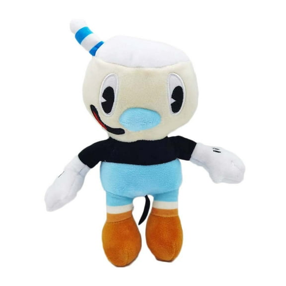 teacup head Plush Toy,Cartoon Cuddly Doll Birthday,Stuffed Animals,9.5" -blue