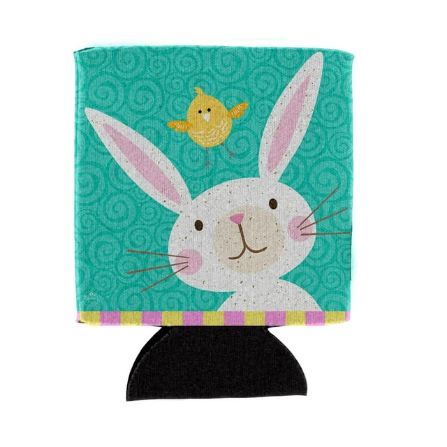 ""Caroline'S Treasures Happy Easter Rabbit Can O Bottle Hugger-Koozies-Bebidas Frías Cc Multicolor""