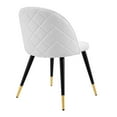 thumbnail image 6 of Modway Cordial 18" Fabric & Metal Dining Chairs in Black/White (Set of 2), 6 of 9