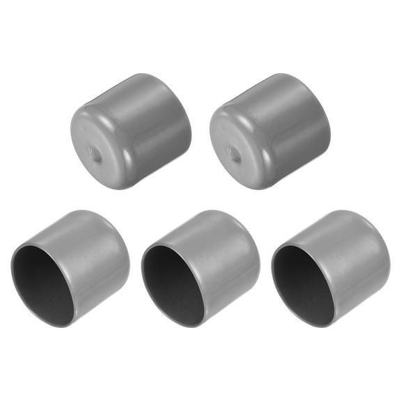 5pcs Rubber End Caps Protective Caps 34mm ID Bolt Cap Light Gray