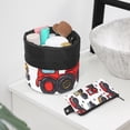 thumbnail image 6 of PhooArto Drawstring Cosmetic Bag, Barrel Shaped Portable Travel Makeup Bags, Cute Truck Tractor Pattern Large Capacity Waterproof Multifunctional Bucket Toiletry Bag, 6 of 6