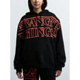 thumbnail image 4 of Stranger Things Starry Logo Adult Black Long Sleeve Hooded Sweatshirt-Medium, 4 of 6