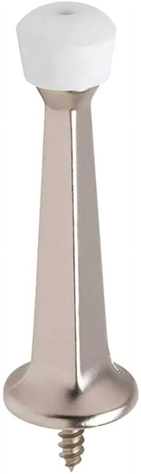 Liberty Premium Door Stoppers Metal Solid Rigid Door Stop Brushed 3" (Satin Nickel, 8 Pack)