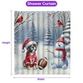 thumbnail image 5 of Hello Winter French Bulldog Football Snowman Welcome Snowy Morning Shower Curtain Dog Lover Gifts Waterproof Bathroom Bathtub Curtain - 01012, 5 of 5
