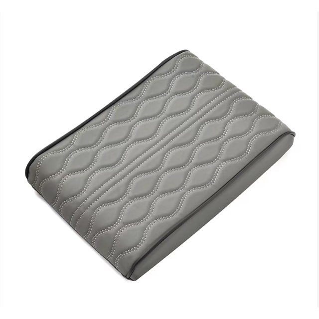 Cojín para reposabrazos de coche, espuma viscoelástica, cojín elevador de cuero, almohada universal para reposabrazos, funda para reposabrazos central